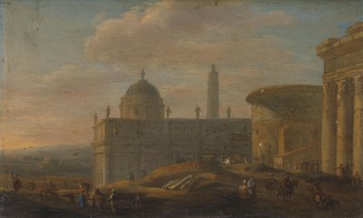 Udsigt over italiensk by af Jacob van der Ulft