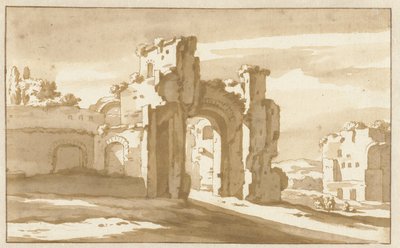 Ruin af en byport af Jacob van der Ulft