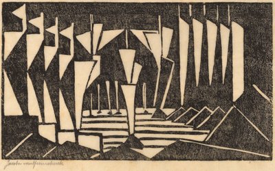Stiliserede sejlbåde, 1915. af Jacoba van Heemskerck van Beest