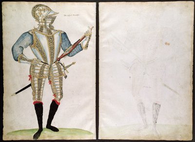 Suit of Armor til Sir John Smith, fra An Elizabethan Armourers Album af Jacobe Halder