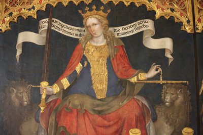 Retfærdighed mellem ærkeenglene Gabriel og Michael af Jacobello del Fiore