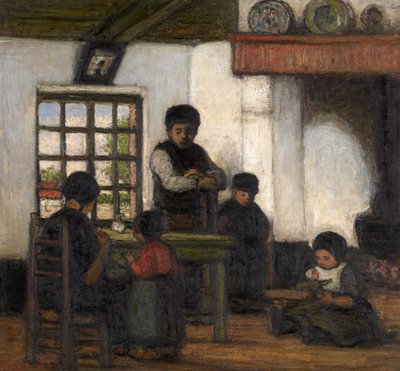 Interiør fra Campine (olie på lærred) af Jacobs Smits