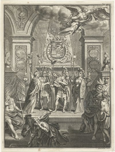 Maria Stuart overrækker William III kommandostaben af Jacobus Baptist