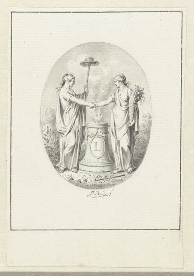 Allegorisk fremstilling af frihed af Jacobus Buys
