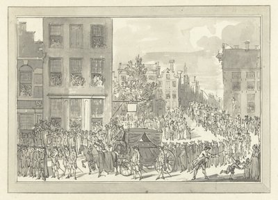 Begravelse af Wolter Jan Gerrit baron Bentinck i Amsterdam, 28. august 1781 af Jacobus Buys