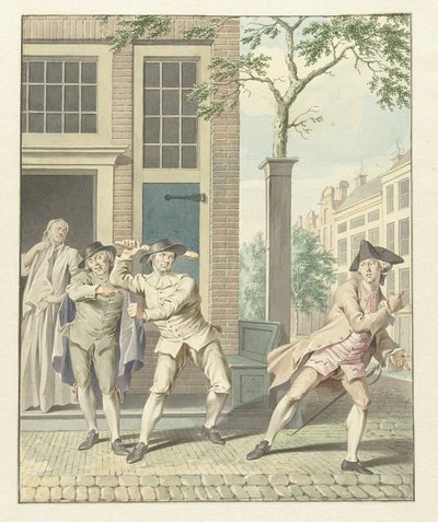Scene fra Pefroen med fårehovedet af Jacobus Buys