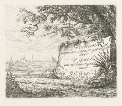 Titeltryk for: Studier hentet fra naturen af Jacobus Cornelis Gaal