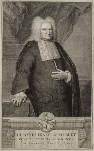Johann Ernst Schmidt, c.1732 af Jacobus Houbracken