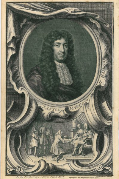 George Savile, markis af Halifax af Jacobus Houbraken