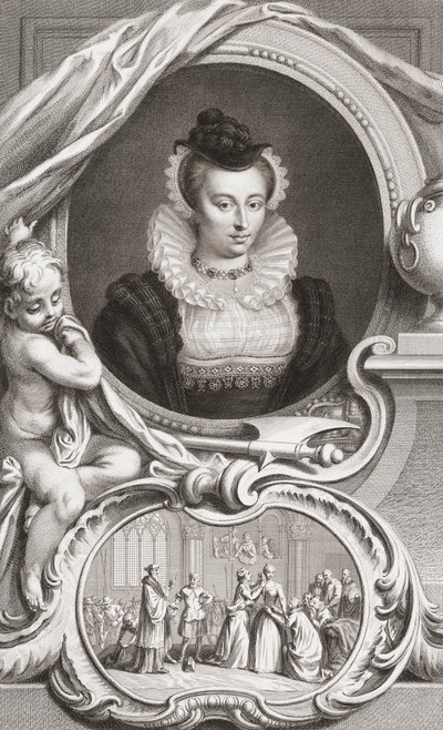 Mary, dronningen af Skotten af Jacobus Houbraken