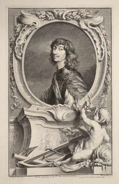 Portræt af Algernon Percy, jarl af Northumberland, illustration fra 
