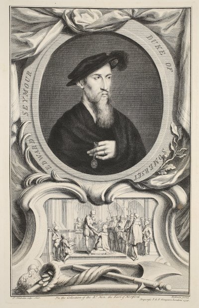 Portræt af Edward Seymour, hertug af Somerset, illustration fra 