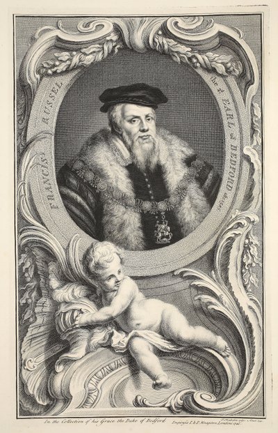 Portræt af Francis Russell, illustration fra 