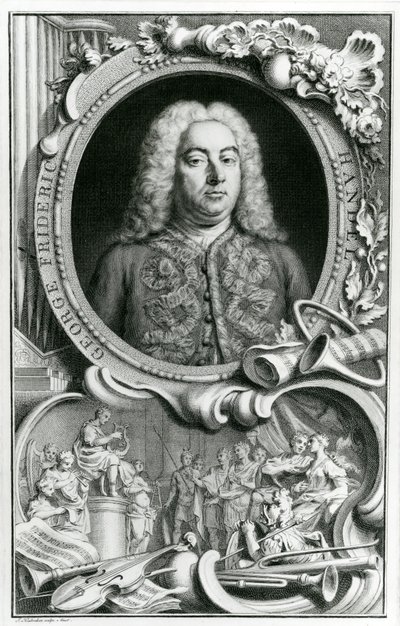 Portrait of George Frederick Handel, 1768 af Jacobus Houbraken