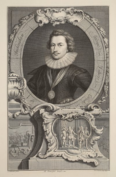 Portræt af George Villiers, hertug af Buckingham, illustration fra 