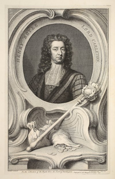 Portræt af Henry Boyle, Lord Carleton, illustration fra 