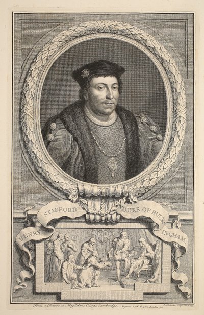 Portræt af Henry Stafford, hertug af Buckingham, illustration fra 