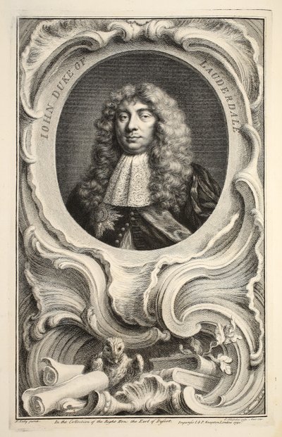 Portræt af John, hertug af Lauderdale, illustration fra 