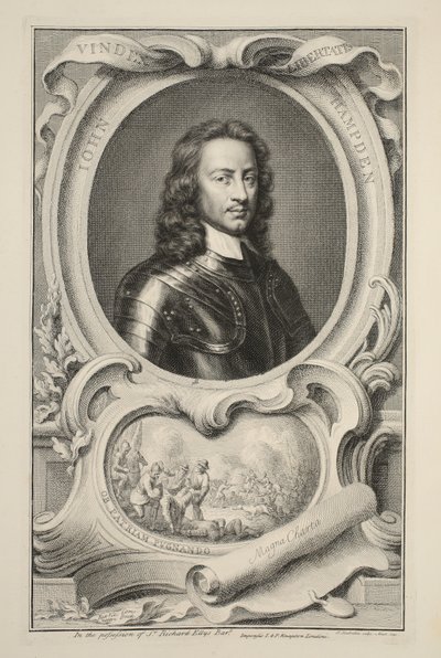 Portræt af John Hampden, illustration fra 