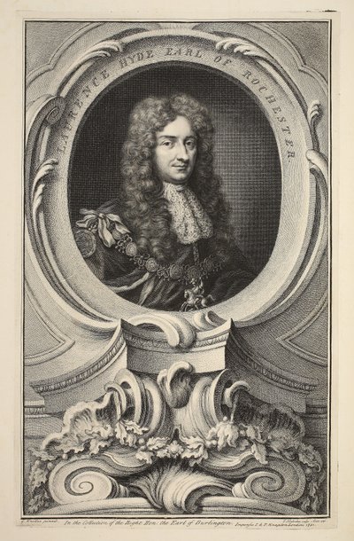 Portræt af Laurence Hyde, jarl af Rochester, illustration fra 
