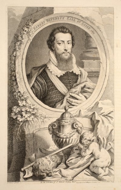 Portræt af Robert Devereux, jarl af Essex, 1601, illustration fra 