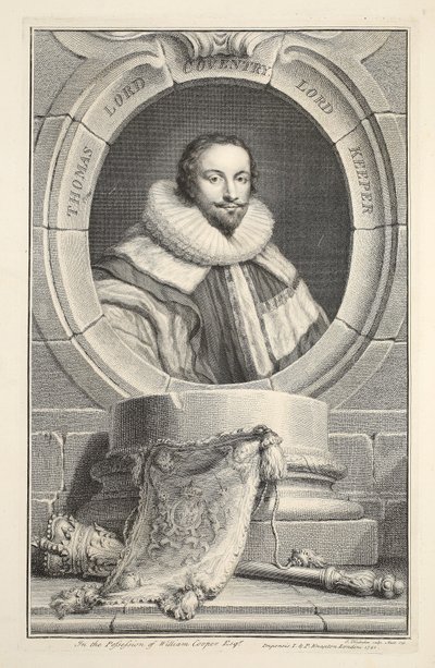 Portræt af Thomas, Lord Coventry, illustration fra 