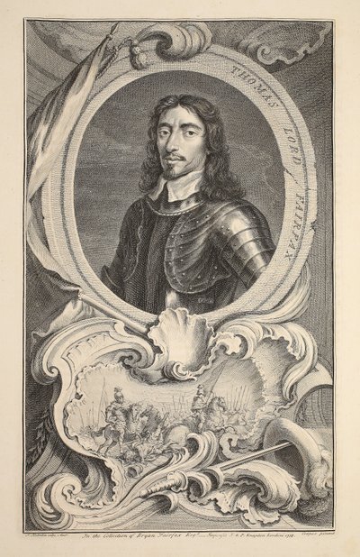 Portræt af Thomas, Lord Fairfax, illustration fra 