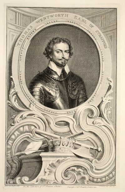 Portræt af Thomas Wentworth, jarl af Stratford, illustration fra 