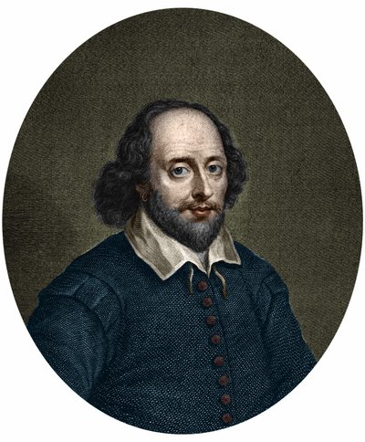 Portræt af William Shakespeare (1564-1616), engelsk forfatter. Stik af Jacobus Houbraken 1747. af Jacobus Houbraken
