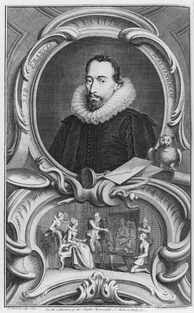 Sir Francis Walsingham, 1738 af Jacobus Houbraken