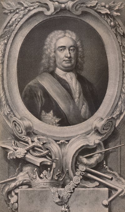 Sir Robert Walpole, engelsk statsmand og premierminister, c1746 1894 af Jacobus Houbraken