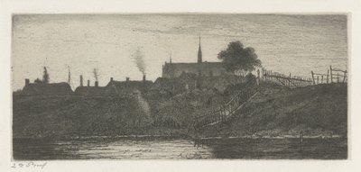Udsigt over en by af Jacobus Ludovicus Cornet