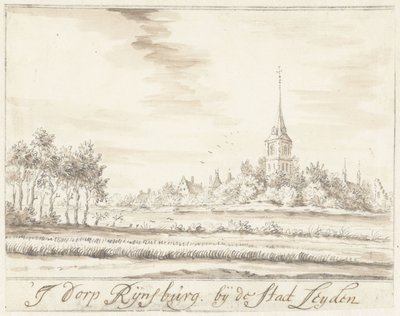 Landsbyen Rijnsburg af Jacobus Stellingwerff