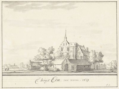Huset Eem Huset Eem, forfra. 1649 (titel på objekt) af Jacobus Stellingwerff