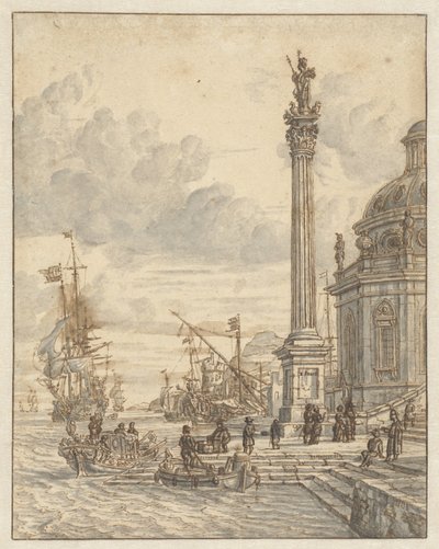 italiensk havn af Jacobus Storck