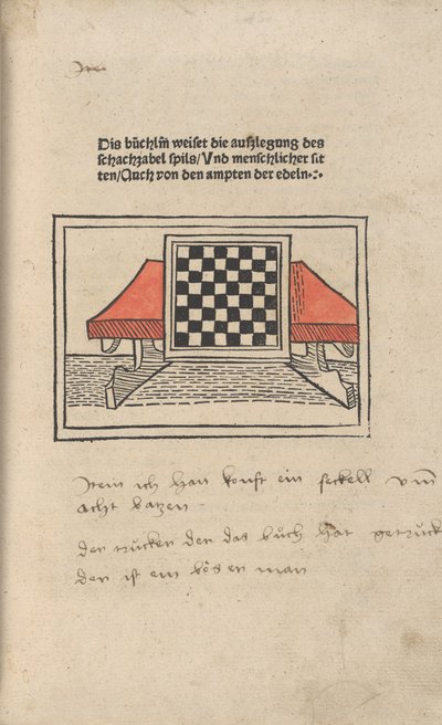 Skakbogen, 1483. af Jacobus de Cessolis