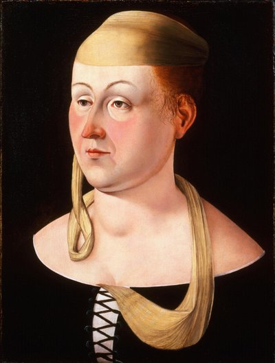 Italiensk: Ritratto di donna Portræt af en dame af Jacometto Veneziano