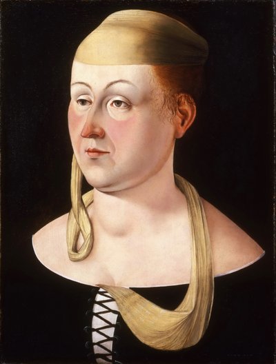 Italiensk: Ritratto di donna Portræt af en dame af Jacometto Veneziano