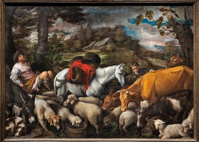 Pastoral (Den Hvide Hest) af Jacopo (1510 92) Bassano