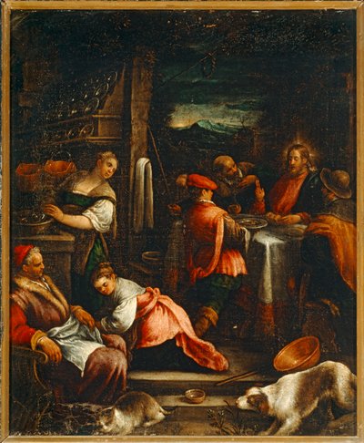 Aftensmaden i Emmaus (maleri) af Jacopo (1510-92) Bassano