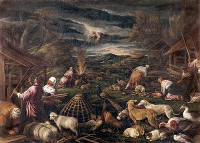 Noe efter syndfloden. Maleri af Jacopo da Ponte, kaldet Jacopo Bassano (1515-1592) af Jacopo Bassano