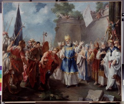 Kejser Alexander hylder ypperstepræsten Jaddus. Maleri tilskrevet Jacopo Amigoni (eller Giacomo Amiconi af Jacopo Amigoni