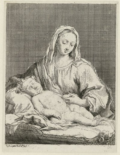 Mary med barn af Jacopo Amigoni
