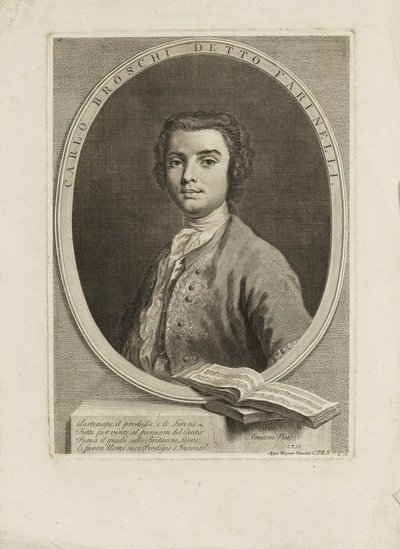 Portræt af sangeren Farinelli Carlo Broschi 1705-1782, 1735 af Jacopo Amigoni