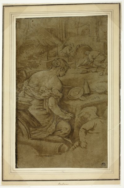 Ildens allegori (Venus i Vulcans smedje) af Jacopo Bassano