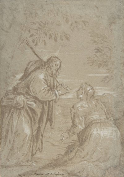 Kristus viser sig for den hellige Maria Magdalena Noli Me Tangere, ca. 1560. af Jacopo Bassano.