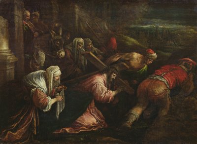 Kristus bærer korset, ca. 1570-80 af Jacopo Bassano
