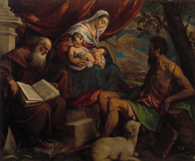 Jomfru og barn med Johannes Døberen og Sankt Antonius abbed, 1560