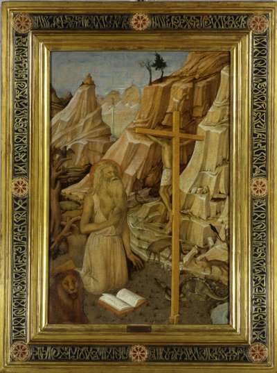 Den angrende Saint Hieronymus i ørkenen, 1450. af Jacopo Bellini