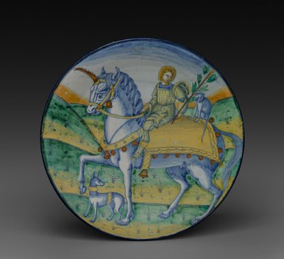 Plade: Man Riding a Unicorn, ca. 1510. af Jacopo Caffagiolo